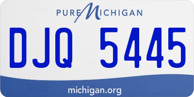 MI license plate DJQ5445