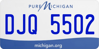 MI license plate DJQ5502