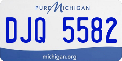 MI license plate DJQ5582
