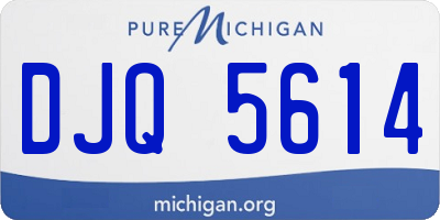 MI license plate DJQ5614