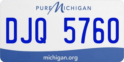 MI license plate DJQ5760