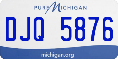 MI license plate DJQ5876