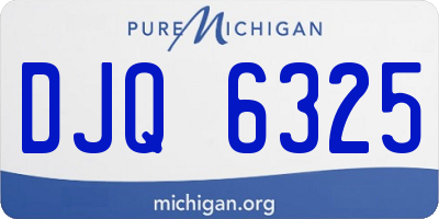 MI license plate DJQ6325