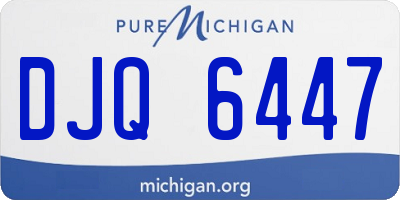 MI license plate DJQ6447