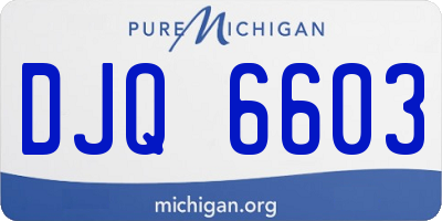MI license plate DJQ6603
