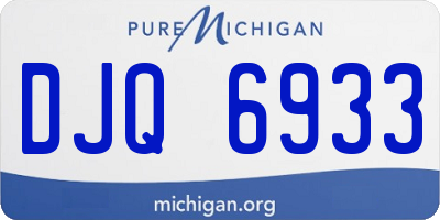 MI license plate DJQ6933