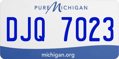 MI license plate DJQ7023