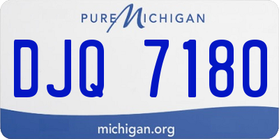 MI license plate DJQ7180
