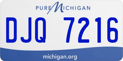 MI license plate DJQ7216