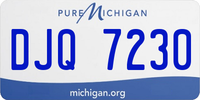 MI license plate DJQ7230