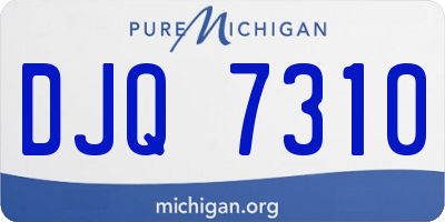 MI license plate DJQ7310