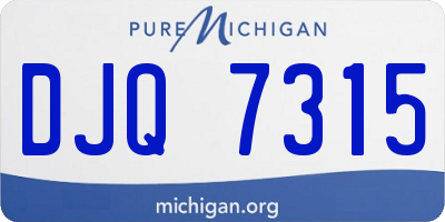 MI license plate DJQ7315
