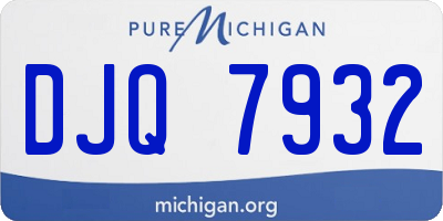 MI license plate DJQ7932