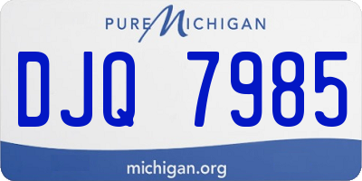 MI license plate DJQ7985