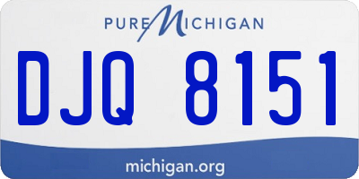 MI license plate DJQ8151