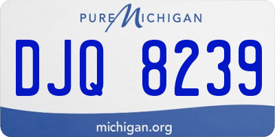 MI license plate DJQ8239