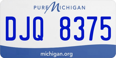 MI license plate DJQ8375
