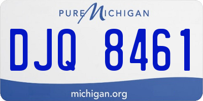 MI license plate DJQ8461