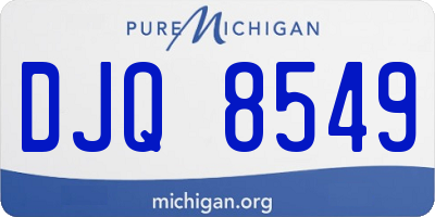 MI license plate DJQ8549