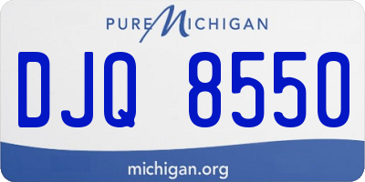 MI license plate DJQ8550
