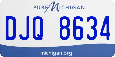 MI license plate DJQ8634