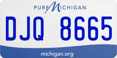 MI license plate DJQ8665