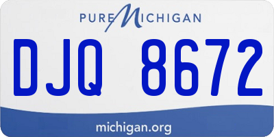 MI license plate DJQ8672