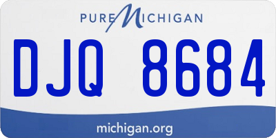MI license plate DJQ8684