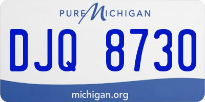 MI license plate DJQ8730