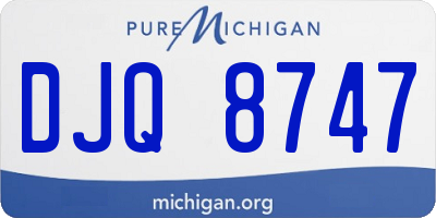 MI license plate DJQ8747