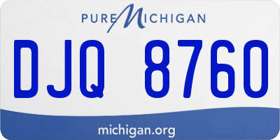 MI license plate DJQ8760