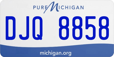MI license plate DJQ8858
