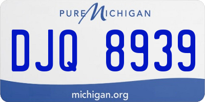 MI license plate DJQ8939