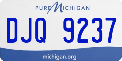 MI license plate DJQ9237
