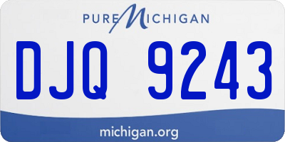 MI license plate DJQ9243