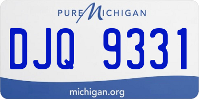 MI license plate DJQ9331