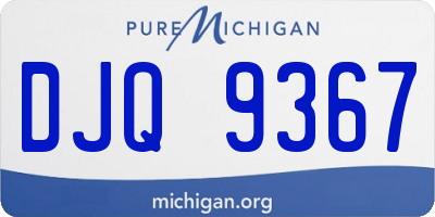 MI license plate DJQ9367