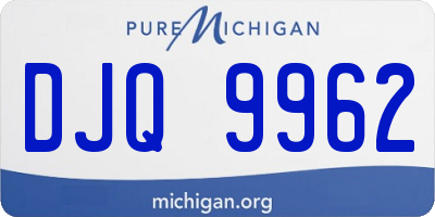 MI license plate DJQ9962