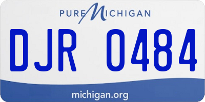 MI license plate DJR0484