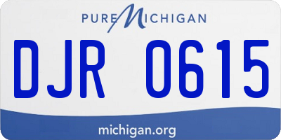 MI license plate DJR0615