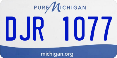 MI license plate DJR1077
