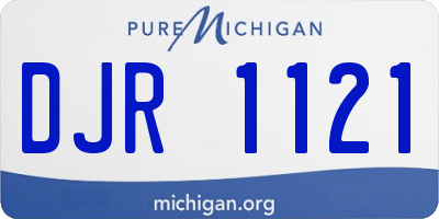 MI license plate DJR1121