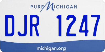 MI license plate DJR1247