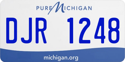 MI license plate DJR1248