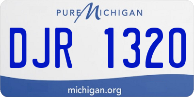 MI license plate DJR1320
