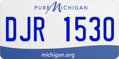 MI license plate DJR1530