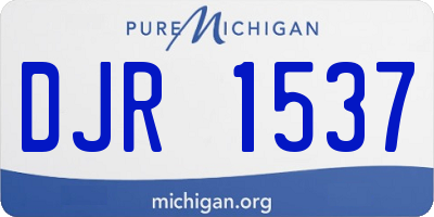 MI license plate DJR1537