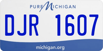 MI license plate DJR1607