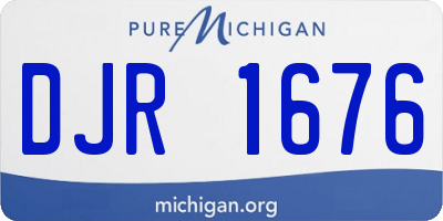 MI license plate DJR1676