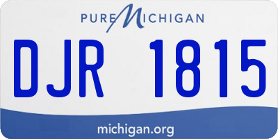 MI license plate DJR1815